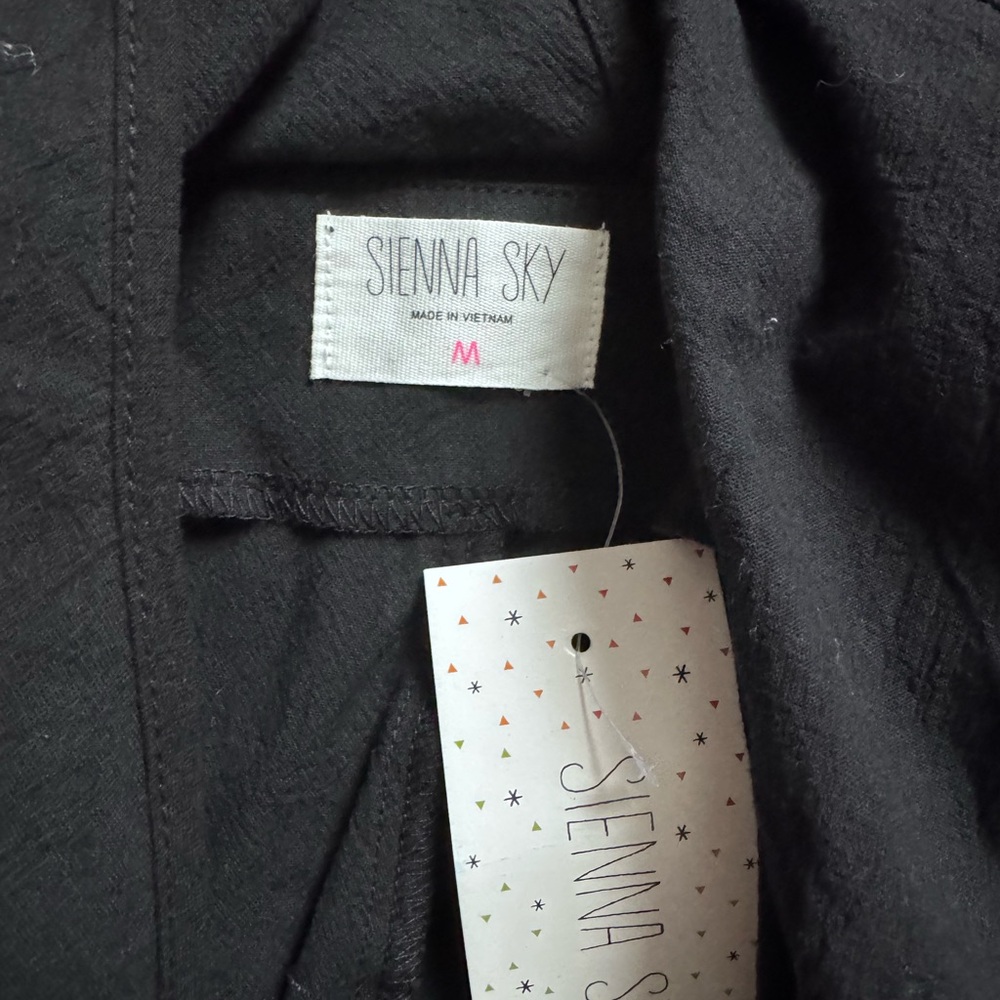 Sienna Sky Black Jumpsuit with Button Detail - Picture 2 of 4